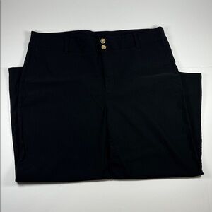 Chico’s Women’s Black Cropped Pants with Gold Buttons Sz 3 / US 16